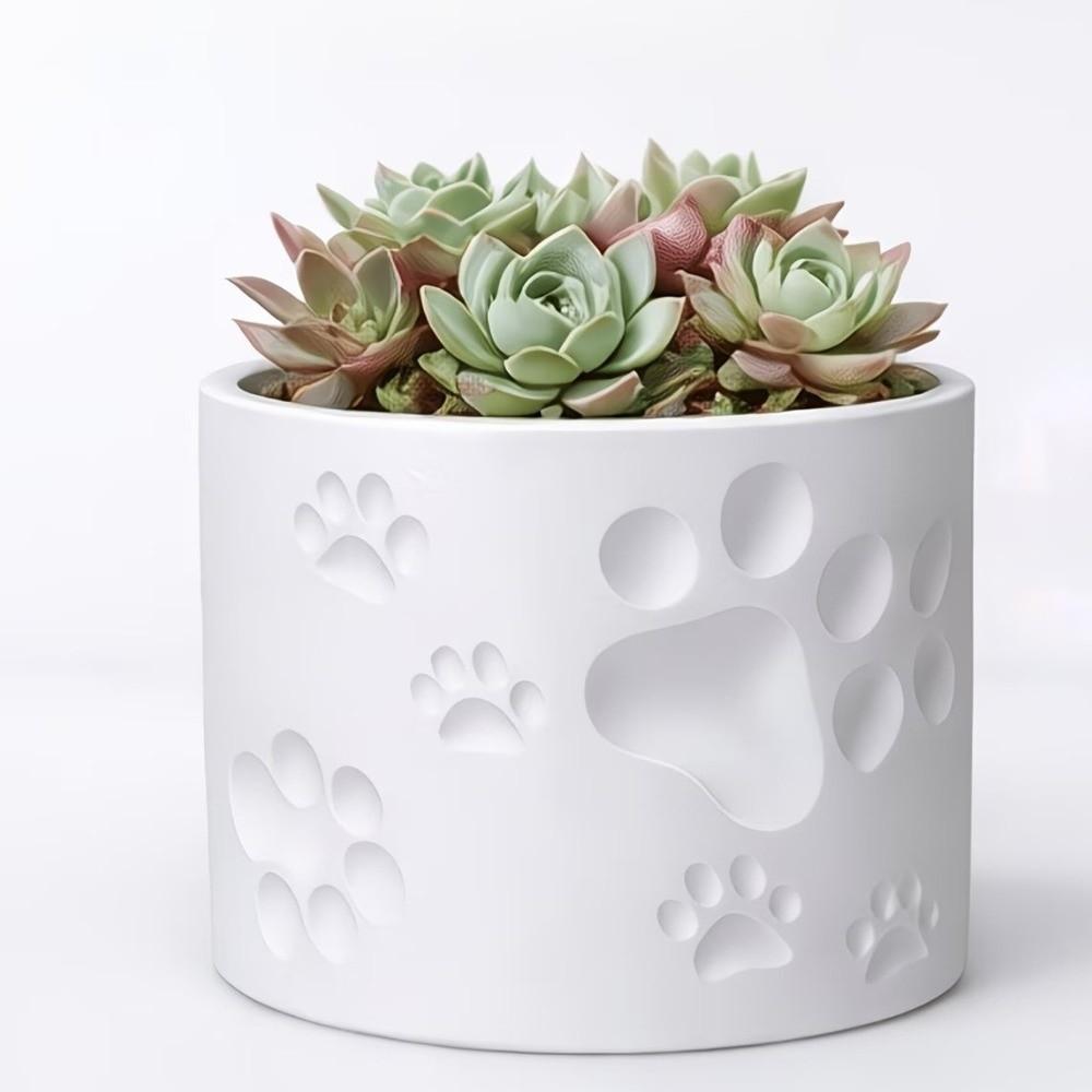 3D Printing Succulent Plant Container Cylinder Shape Decorative Planter Flower Pot  Desktop Decor