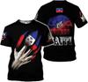 3D Printed Haitian Flag Pattern T-shirt For Men Haiti National Emblem Short Sleeves T Shirts New In Men's Crew Neck Tee Shirt