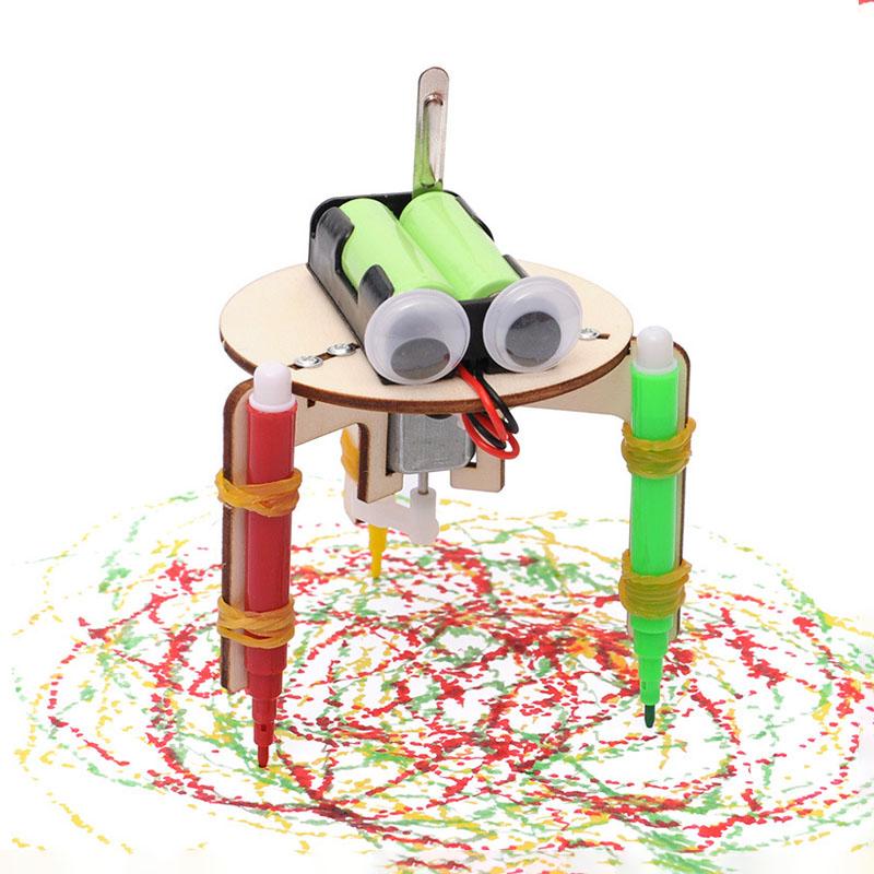 Technology Small Production Diy Graffiti Robot Elementary School Student Creative Small Invention Scientific Experimental Device