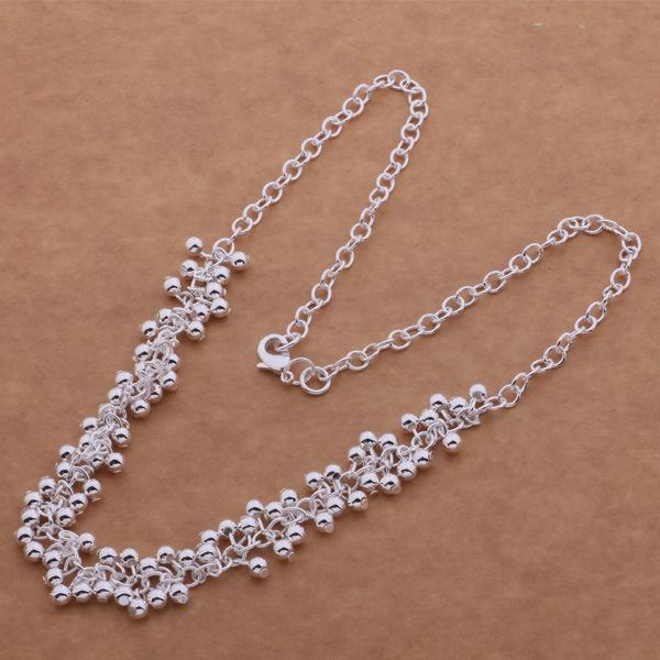 Silver Plated Necklace Set S925 Silver Bracelet Set Silver Plated Jewelry Girls Grape Bracelet Necklace