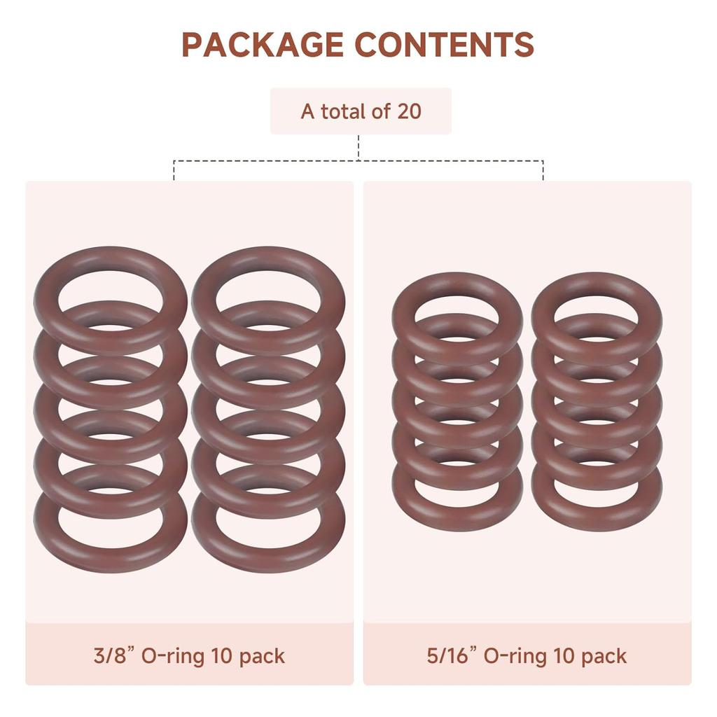 Fuel Line O-Ring Kit Compatible with 800-013 – Viton FKM Fuel O Rings for 5/16" & 3/8" Quick Connect Fittings – 20 Pack Replacement for 217-452,