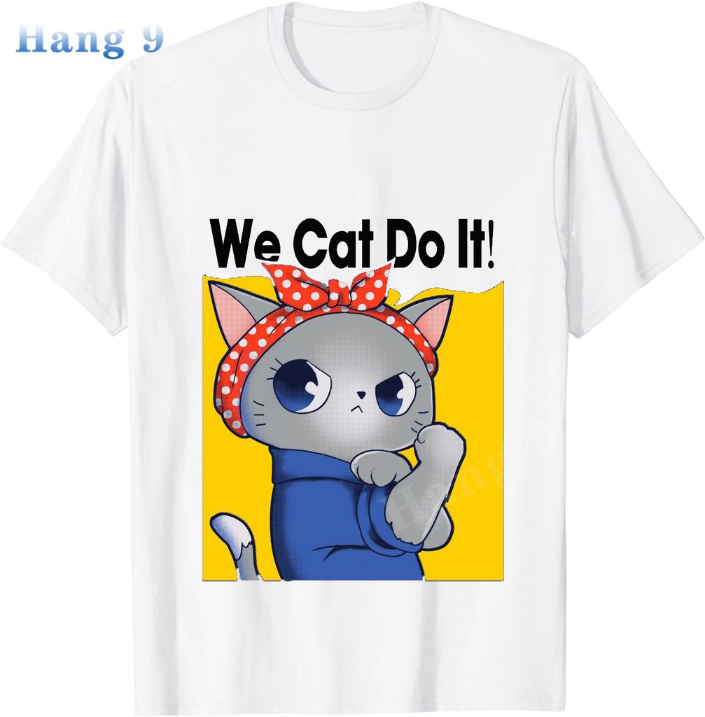 We Cat Do It Funny T Shirt 2022 Tshirt Womens Mens Cats Print Black Kawaii T Shirt Clothing Oversized Summer Top