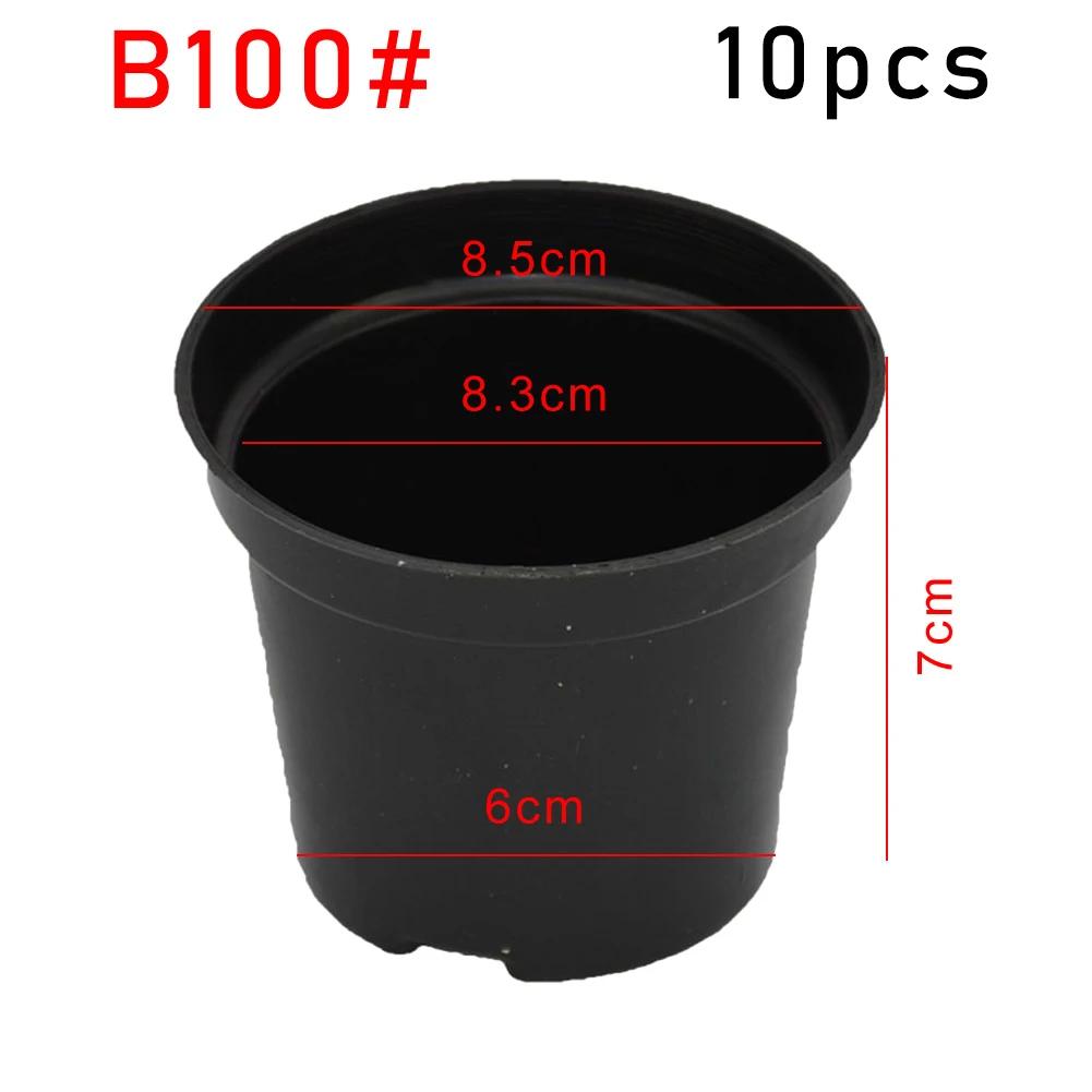 

Black Plastic Plant Containers 10PCS With 8 Sizes B80# Through B150# For Balcony Gardens Rooftop Planting And Vertical Walls