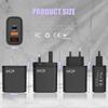 PD+USB Digital Display Charger 20W | QC 3.0 Fast Charging | EU/US/UK Plug