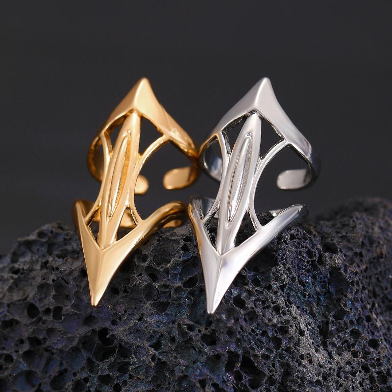1/2 Pezzi Gotico Rock Macchinario Manicure Anello per la Punta delle Dita Aperto Regolabile Anello per Unghie Punk Metallo Gioielli Accessori Regali per Feste