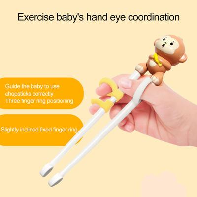 1 Pair Training Chopsticks Easy To Use Heat Resistant Portable Convenient Develop Correct Posture Children for Dining Room
