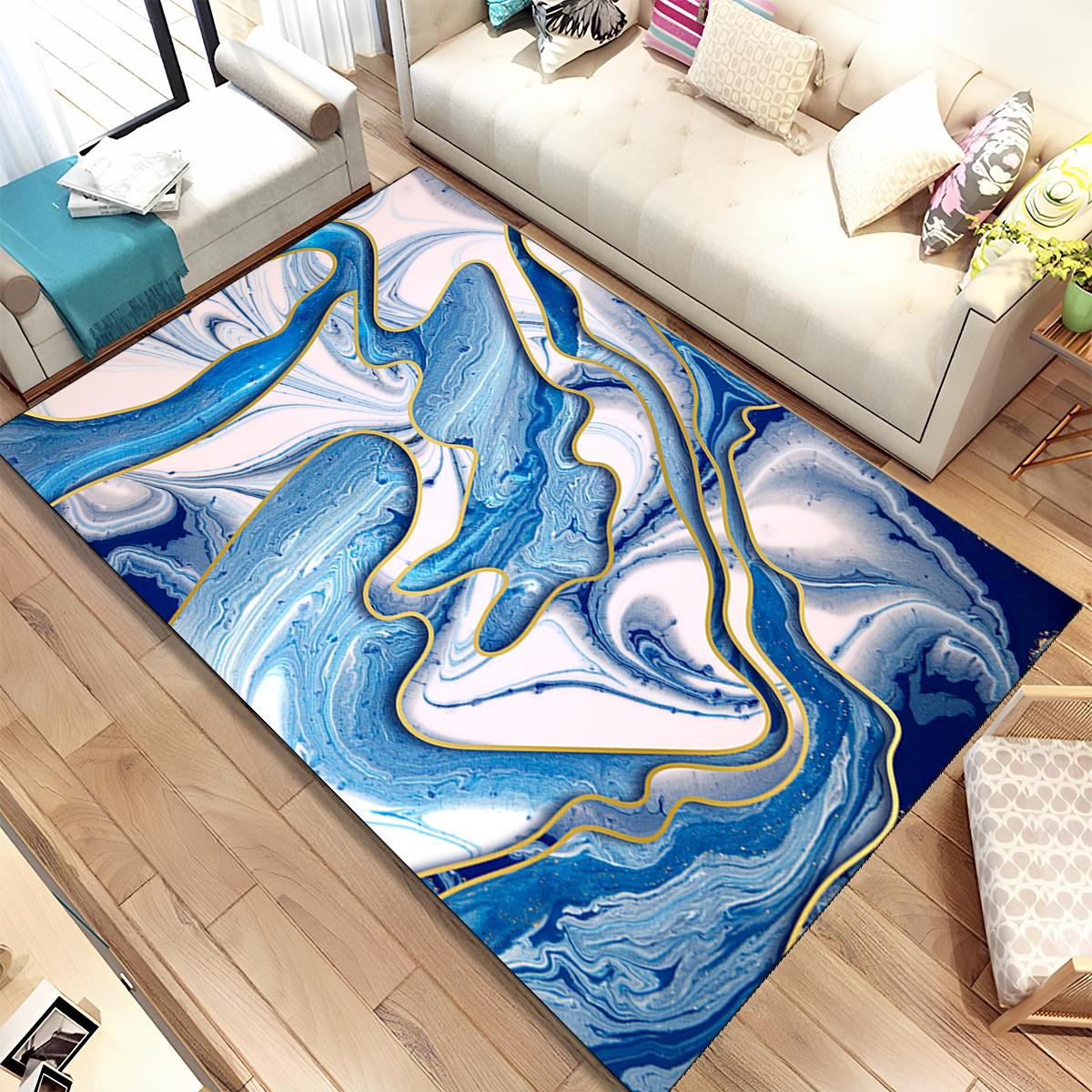 

Колір золото Nordic Marble Splendid Area килим великий, килим килимок для дому Вітальня Спальня Диван Придверний килимок Декор, Нековзкий килимок 40x60cm