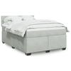 VidaXL Bed Slatted Base and Mattress Light Grey 140x190cm Velvet 3286306