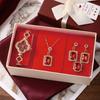 Valentine's Day Mother's Day Women's Day Light Luxury Business Gift Set Necklace Earrings Ring Bracelet Mom
