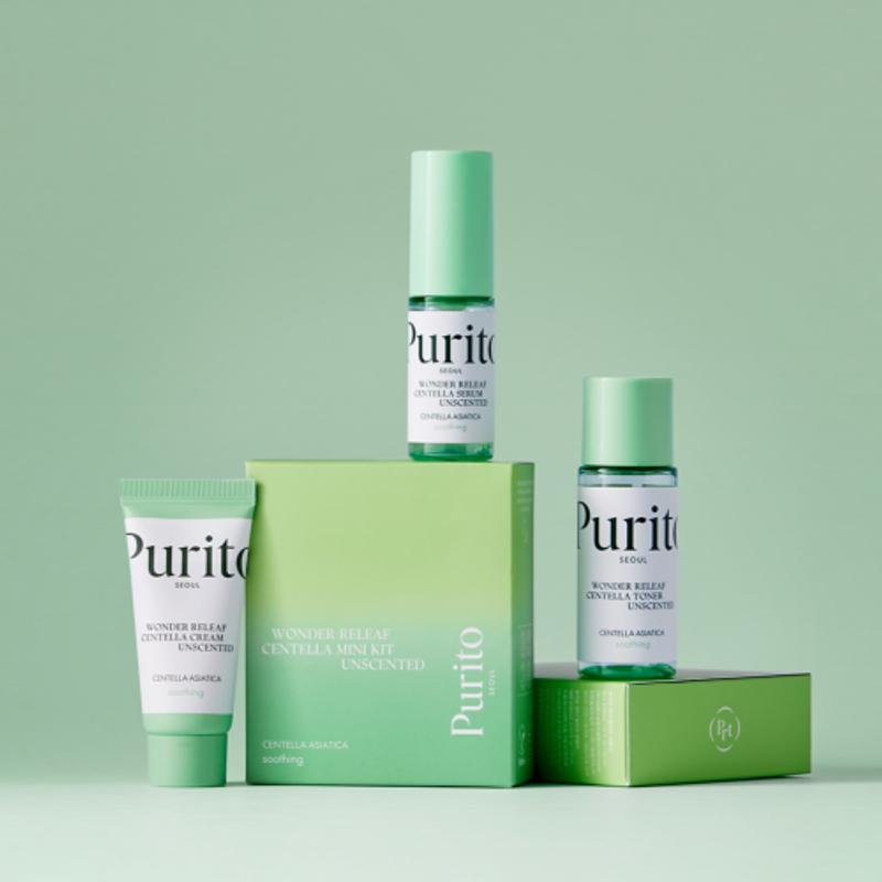 [Purito Seoul] Wonder Releaf Centella Mini-Set Ohne Duftstoffe
