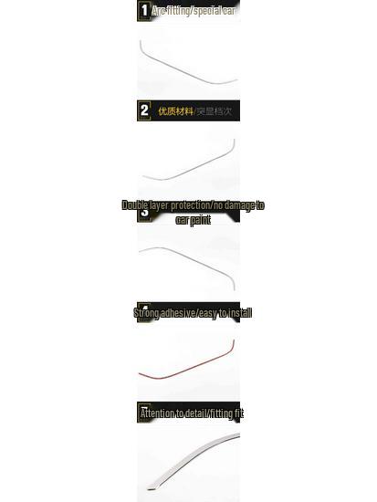 Equinox Rear Bumper Trim U-Shaped Decorative Sticker - Stainless Steel Tailgate Trunk Bright Strip Accessory