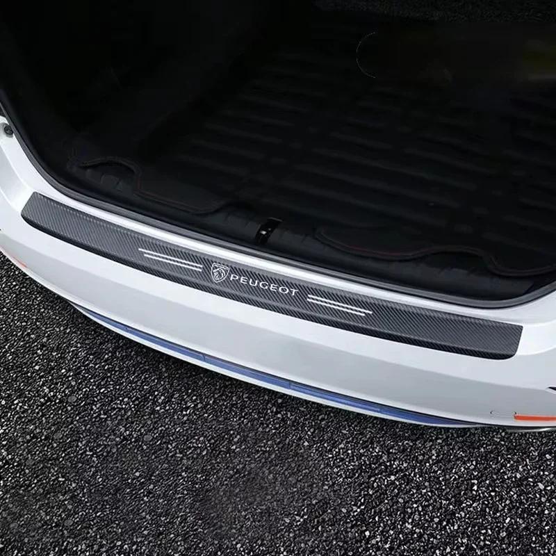 Car Sticker 2025 Hot 1/4/5Pcs Car Stickers Threshold Strip Carbon Fibre For Peugeot 206 307 308 3008 207 208 407 508 2008 5008 1