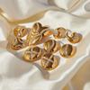 European and American Stainless Steel Earrings Girls 18k Gold Non-fading Earrings 2025 New Love Stud Earrings