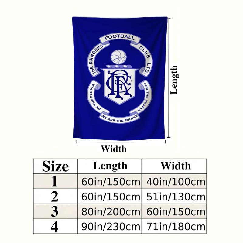 Rangers Fc Wall Tapestry Aesthetic Wall Hanging Printed Fabric Blanket Decorative Tapestries For Bedroom Living Room Home Decor