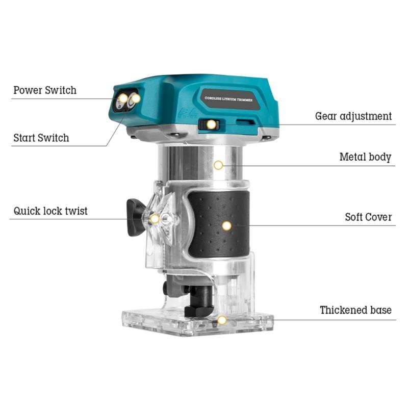 Multi Function Cordless Engraving Machine Featuring Transparent Acrylic Base for Accuracy Wood Carving Trimming and Drilling Tasks