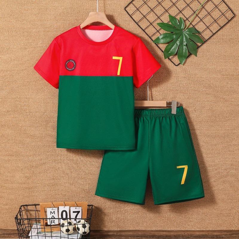 

Направленный открывающийся хит продаж стиль для мальчиков горизонтальные полосатые граффити цифровой принт шорты костюм повседневный спортивный стиль 150