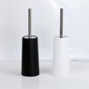 Set Spazzolino WC Stile Europeo Oro con Setole Morbide in TPR - Da Pavimento, Supporto Senza Installazione.