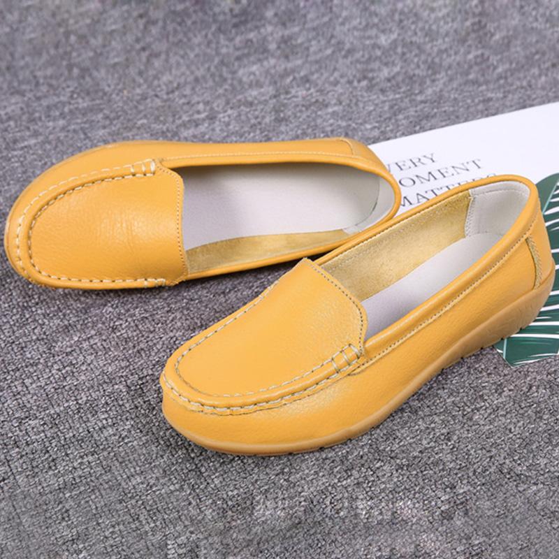 Модне нове взуття 2024 Жіночі туфлі на плоскій підошві Білі жіночі шкіряні туфлі Сліпони Жіноча платформа Зручні лофери Zapatos De Mujer Жіночі