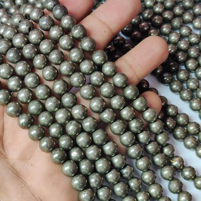 Natural Pyrite Rondelle Beads, Pyrite Beads, 6mm 8mm 10mm Size Jewelry Making Beads, 14-15 Inch Strand Beads.