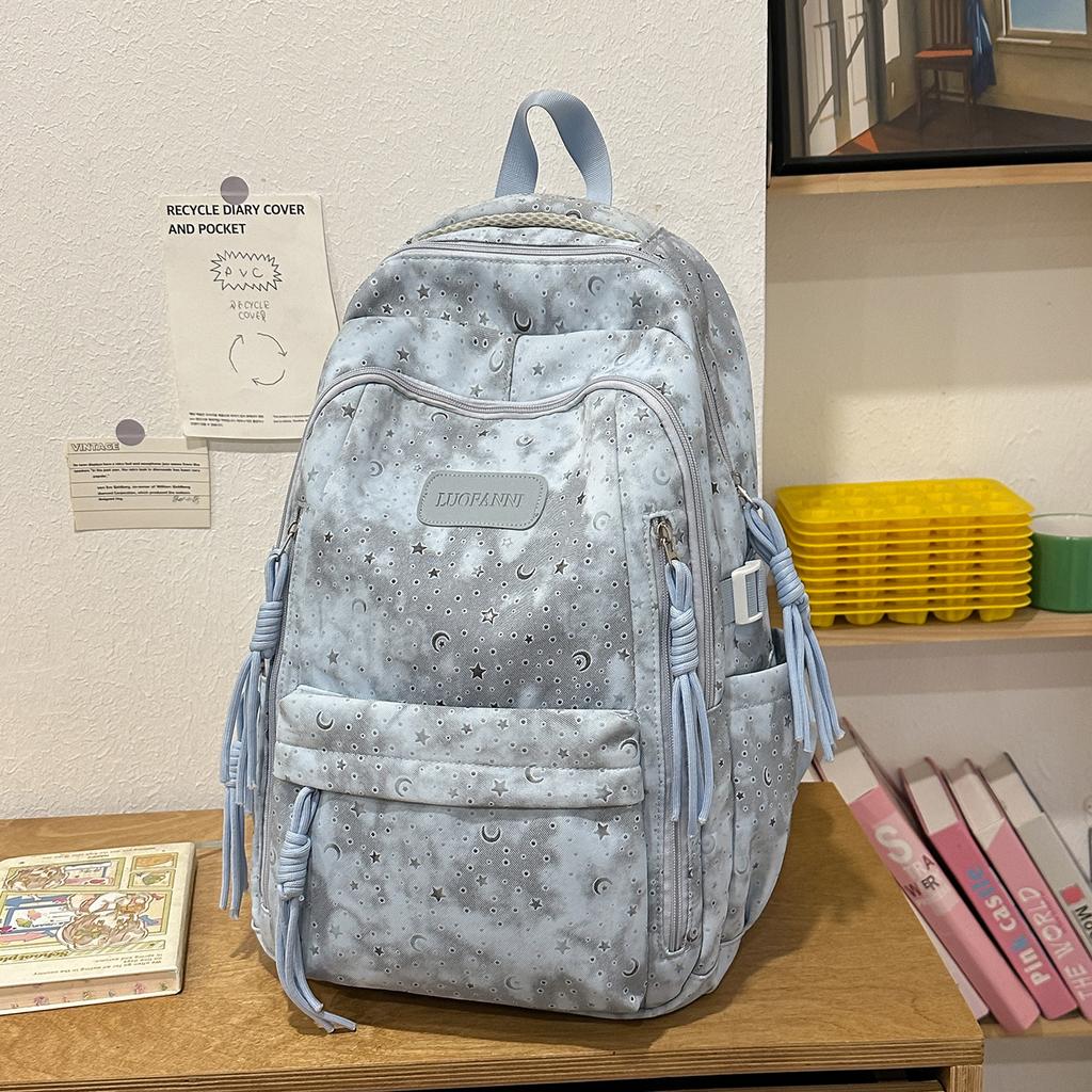 Student Schoolbag Women's Tie-Dye Large Capacity Backpack