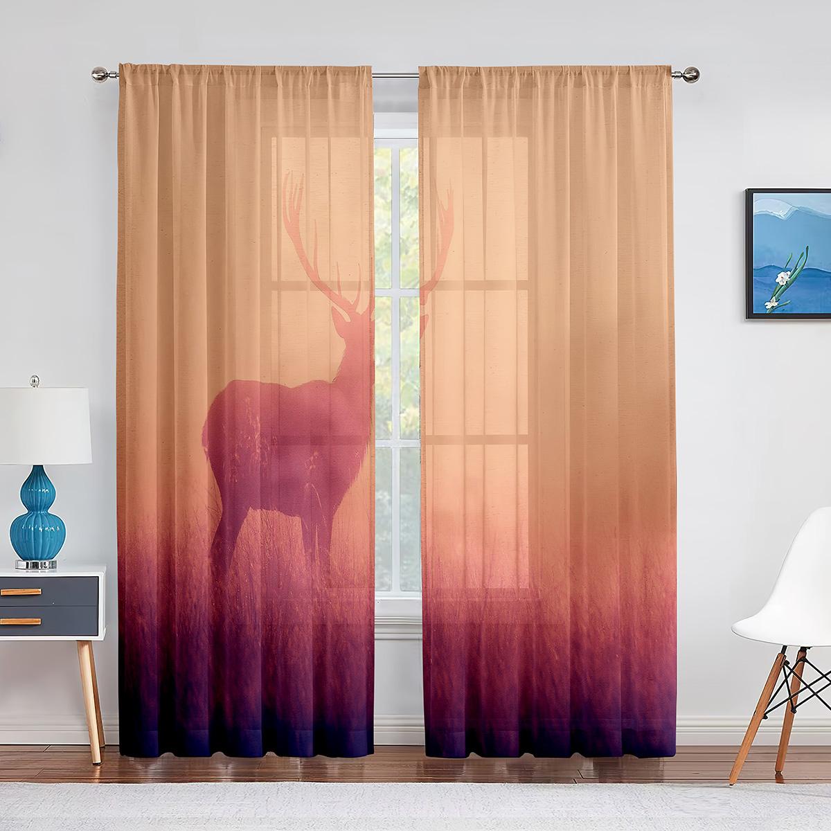 Силуэт двух оленей — фото 11