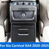 For Kia Carnival KA4     2024 2025 Carbon Fiber Rear Seat Air Conditioner Vent Outlet Trim Cup Frame Accessories