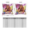 Lizzies Cartoon McGuires Square Pillow Case  Cushion Cover Custom Zippered Decorative Pillowcase for Car 45x45cm