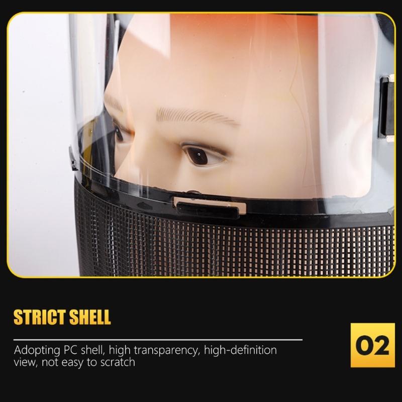 Safety Helmets With Full Face Mesh Protective Mask For Outdoor Grass Trimming Tasks Brush Cutter Use Landscaping Safety