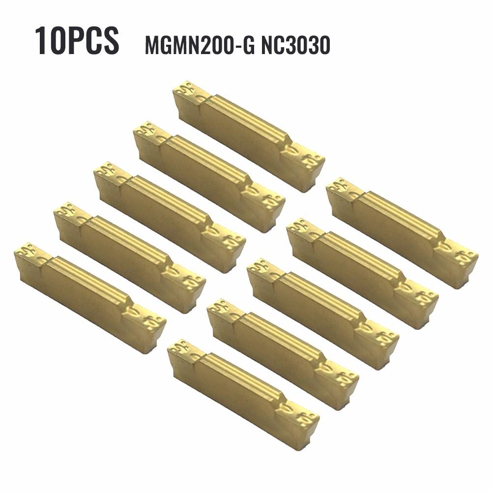

10 PCS MGMN200 Grooving Carbide Inserts Lathe Cutter Turning Parting Tools Set