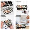 Pencil Case Large Storage Space 300D Polyester Easy Open Zipper with Main Compartment Mesh Pocket and Pen Slots for Students
