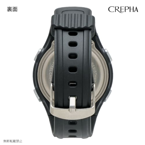 Klefer Men's Digital Watch, Radio-Controlled, Urethane Strap, Black, TE-D254-RD