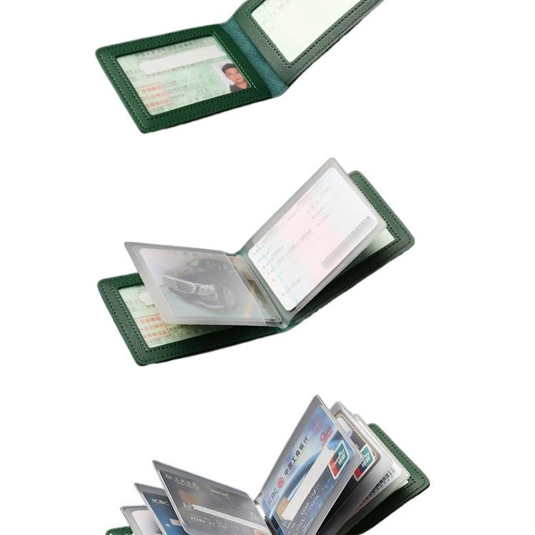 Men's 2025 Style Two-in-One Motor Vehicle License Leather Cover and Card Holder