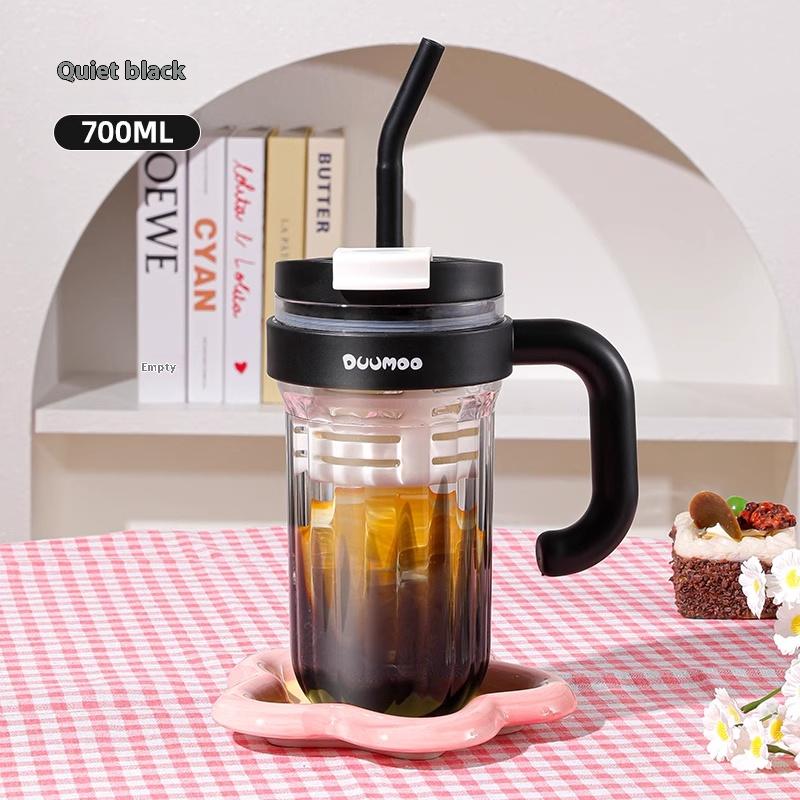 Gianxi Straw Cup For Girls With High Beauty And Large Capacity Water Bottle Summer Big Mac Cup Plastic With Straw