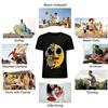 Melting Skull Emoji Print Casual Novelty T-Shirt Pure cotton T-shirt