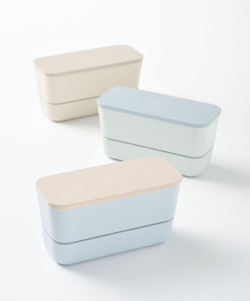 BRUNO Yamanaka Lacquer Bicolor Lunch Bento Dishwasher Microwave No 2-Tier Box, Box, Safe, Safe, Gray, Size, RBHK013-GY
