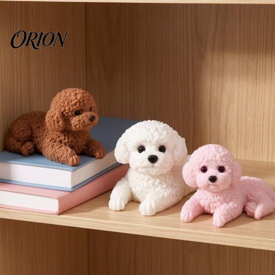 Decorative Puppy Statue Dog Stress Relief Toy with Anti-slip Mat, Squeeze for Decoration Car Dashboard Desktop Decor, Anti-Anxiety Pet Sensory