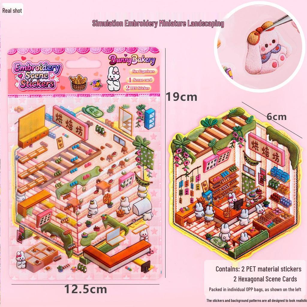 3D Miniature Landscape Stickers - DIY Journal Decoration Decals