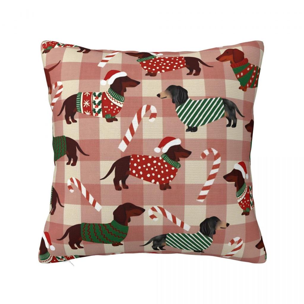 Dachshund Throw Pillow Cover Cushions for Sofa Gift for Animal Dog Lover 4545cm Cushion Covers