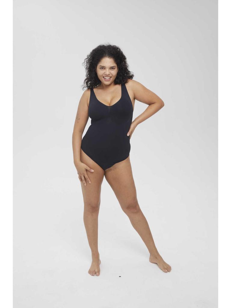 Seamless One-Piece Shaping Bodysuit with Bra, Abdomen Control & Hip Lift