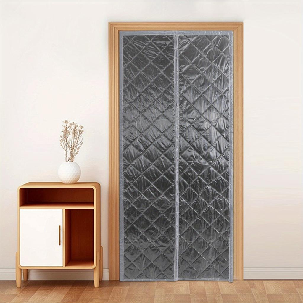 Magnetic Thermal Insulated Door Curtain – 37.4"x82.7" Self-Sealing Energy Saving Curtain for Home, Blocks Draft, Dust & Insects