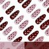 Нейл-арт дизайн ногтей подбор цвета ногтей элементы в горошек маленький свежий простой стиль длинные миндальные ногти носить накладные ногти