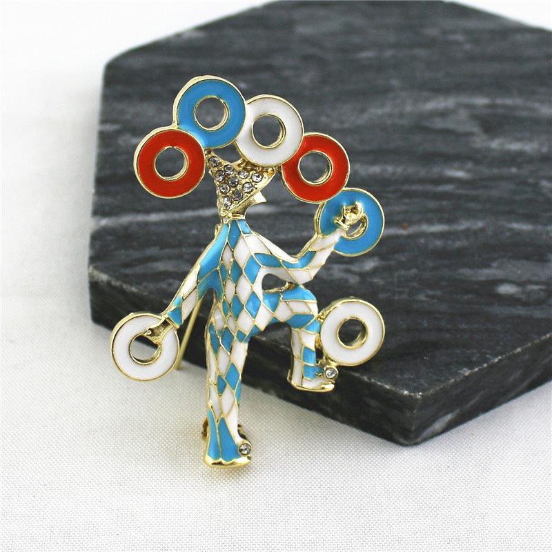 Creative Circus Clown Balloon Moon Brooch For Women Children Coat Brooch Women Gifts