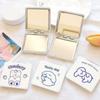 Double-Sided Folding Makeup Mirror Cartoon Dog Compact Pocket Mirror  Cosmetics Tools