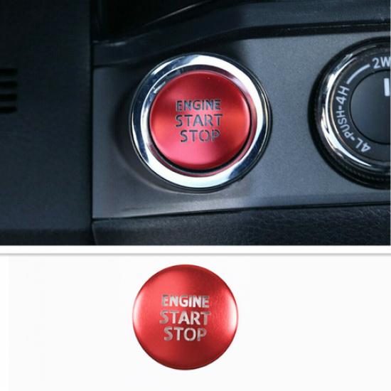 For Toyota Tacoma 2016- Engine Start Stop Push Switch Button Ring Trim Red