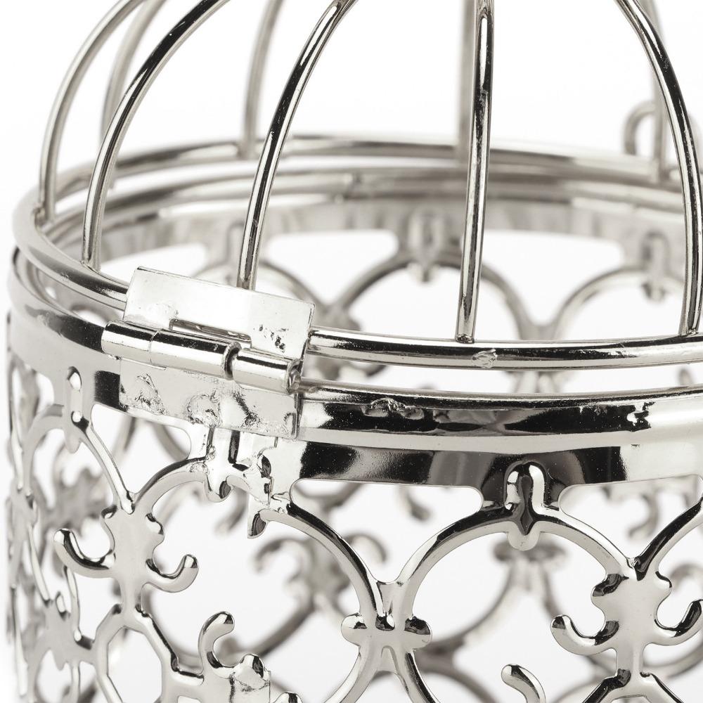 Hollow Out Birdcage Candle Holder Electroplated Birdcage Candlestick Decorations Gift For Events
