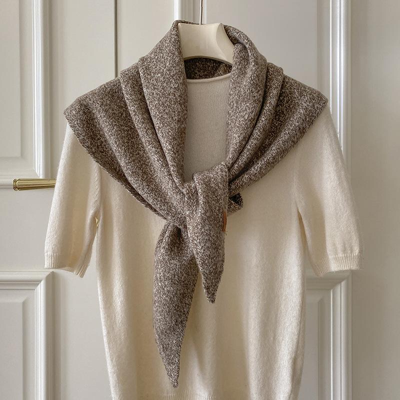  Korea Styles Wool Scarf Triangular Women Winter Warm Collar Headscarf Shawls Neckerchief Hijab Wraps