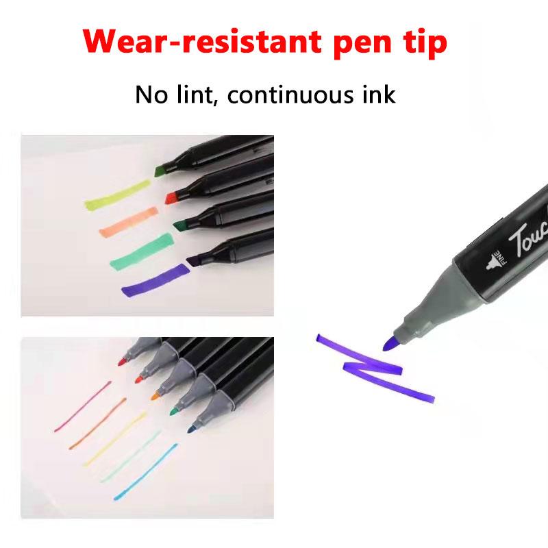 12/18/24/30/36/48/60/80 Colors Double Headed Oily Marker Set Alcohol Based Sketch Drawing Graffiti Art Marker For Manga School Art Supplies