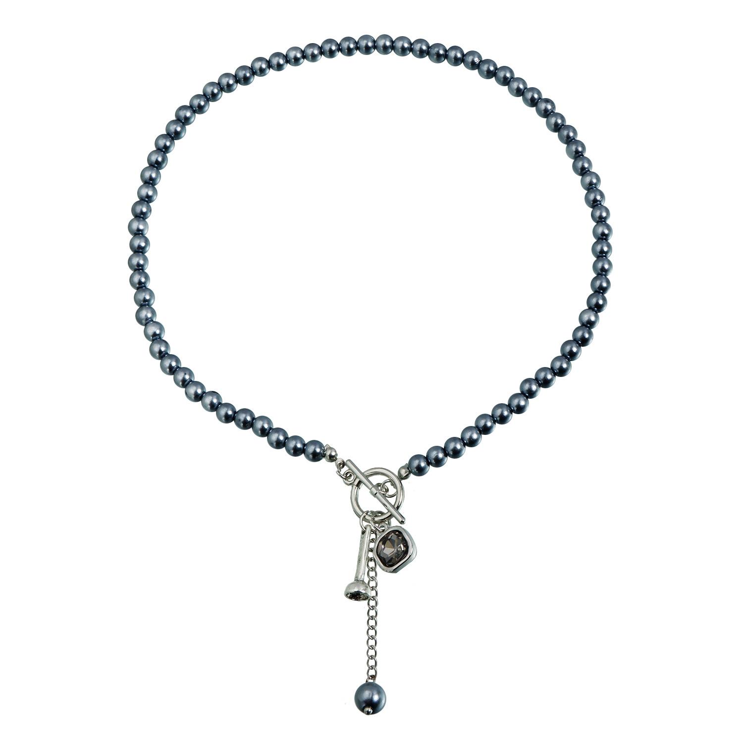 

Accessories Geometric Square Pendant Spray Painted Beaded Necklace ins Light Luxury Fashion OT Buckle Jewelry