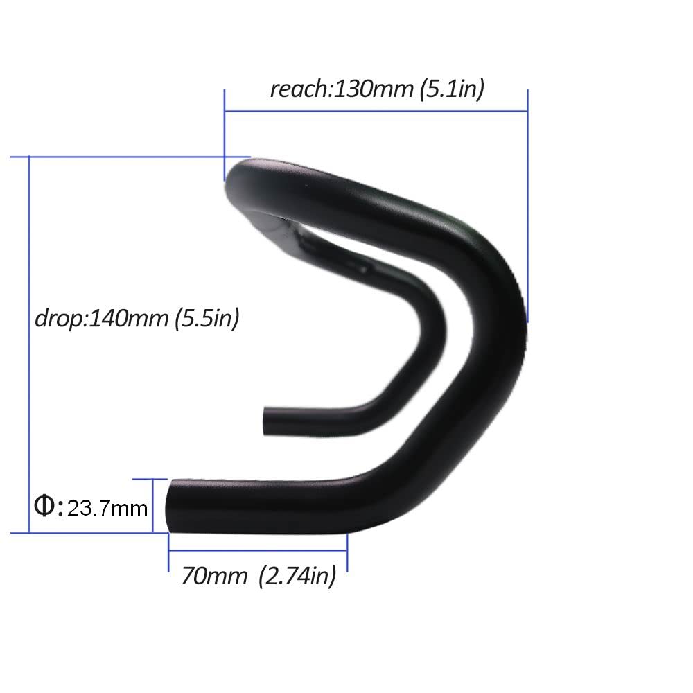 UPANBIKE Bike Drop Handlebars 420mm Bicycle Handlebars Drop Bars Curved Aluminum Alloy Handlebars for Road Bikes and Fixed Gear Bikes 25.4mm