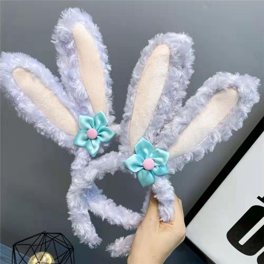 StellaLou Luminous Plush Rabbit Ear Headband & Hair Clip